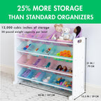 Humble Crew Supersized Toy Storage Organizer with 16 Removable Bins, Unicorn – Large Toy Storage for Toddlers Ideal for Kids' Rooms, Playrooms, and Nurseries - Modern Toy Bins for Kids