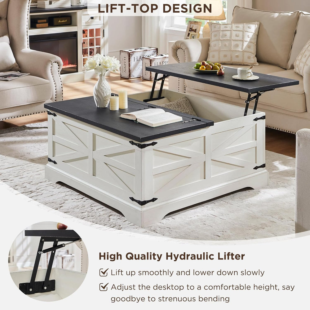 JXQTLINGMU 3-Piece Farmhouse Coffee Table and End Table Sets, Includeds 36&qu...