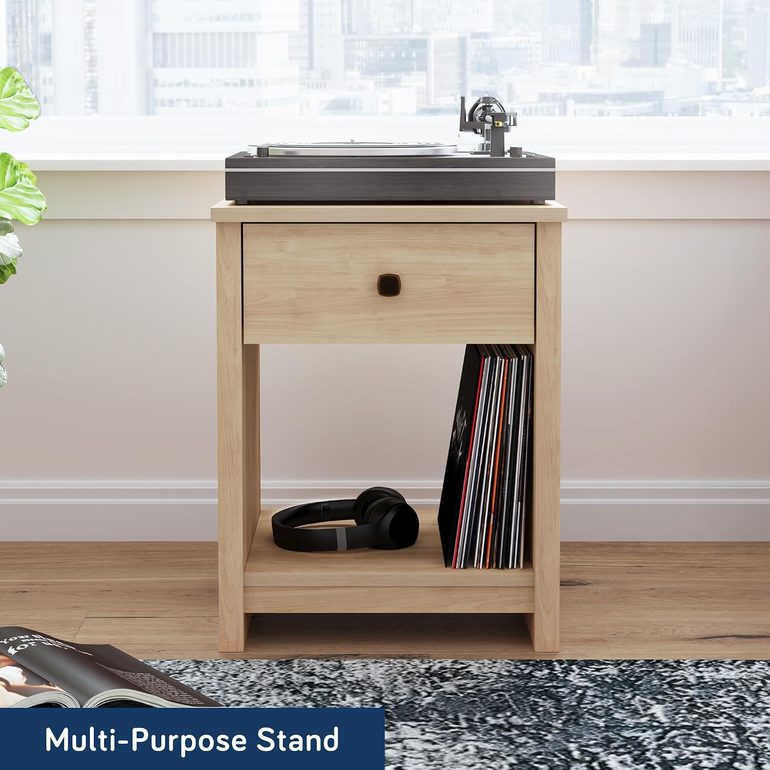 Sauder River Ranch Nightstand W/Drawer, Harvest Walnut Finish