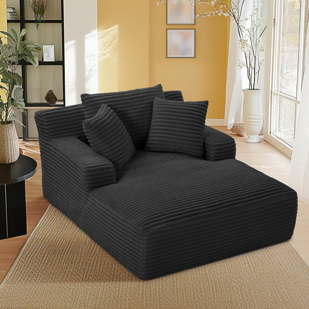 66" Chaise Lounge Chair Indoor, Chair Couches for Living Room,Deep Seat ...
