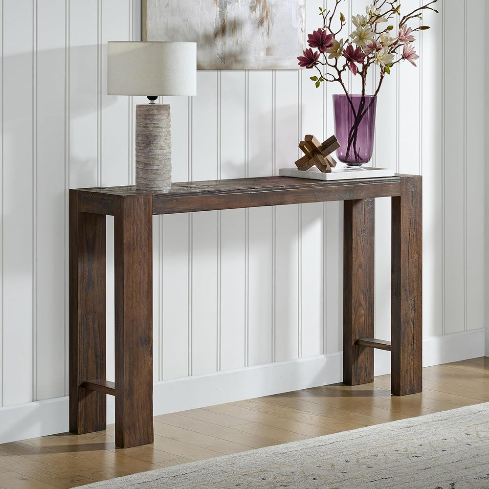 Alaterre Furniture Classic Solid Wood Console Table - 56 Inch Modern Farmhous...