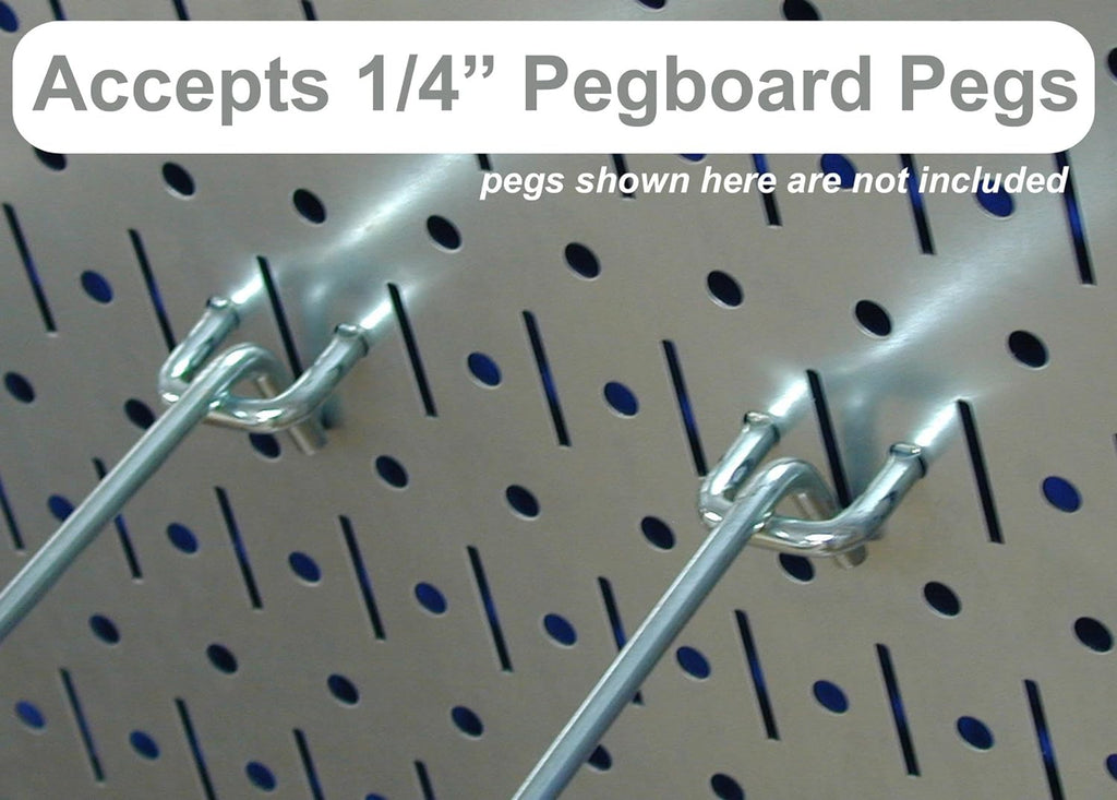 Wall Control Pegboard Organizer 4 ft. Metal Pegboard Standard Tool Storage Kit & Pegboard Shelf 6in Deep Pegboard Shelf Assembly for Pegboard and Slotted Tool Board – White