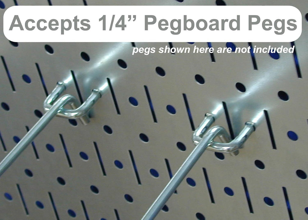 Wall Control Pegboard Organizer 4 ft. Metal Pegboard Standard Tool Storage Kit & Pegboard Paper Towel Holder and Dowel Rod Pegboard Shelf Assembly for Pegboard and Slotted Tool Board – White