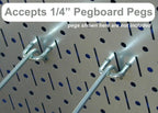 Wall Control Pegboard Organizer 4 ft. Metal Pegboard Standard Tool Storage Kit with Orange Toolboard and Red Accessories