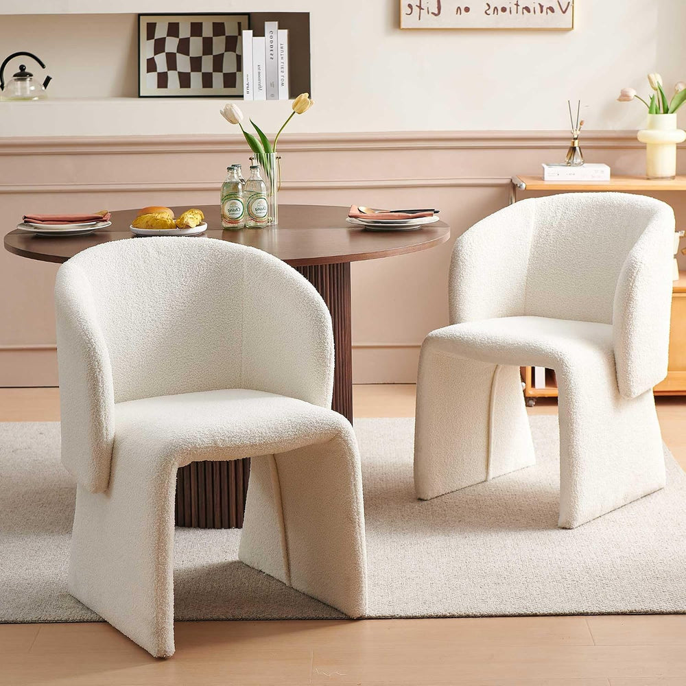 Homedot Dining Chair Upholstered Set of 4,Stylish Accent Barrel Side Chairs C...