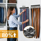 Hanging Jewelry Organizer, belt hanger with 14 Rotating 180° Coat Rack, 14.5in Key Holder for Keys, Necklaces, Ties, Bag