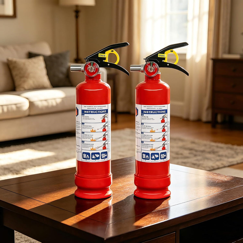 ABC Dry Powder Fire Extinguishers, 2.5lb 1A:10B:C Multi-Class Fire Safety Gea...