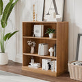 36" Wooden Book Shelf, 2 Shelf Bookcase, Modern Bookshelf with Adjustable Shelf for Home Office, Study Room, Oak