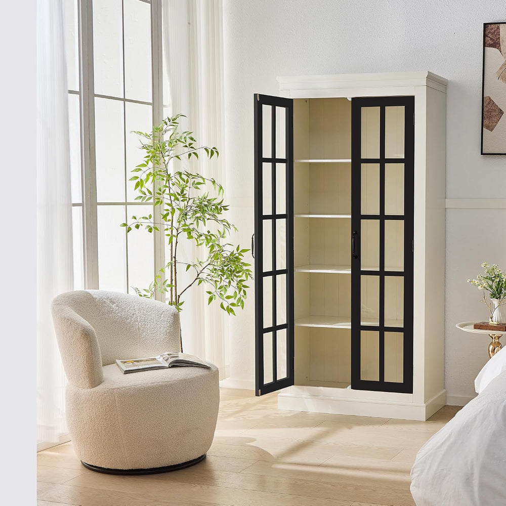 33" D*15.75" W*71.2" H Freestanding Kitchen Pantry with 4 Shel...