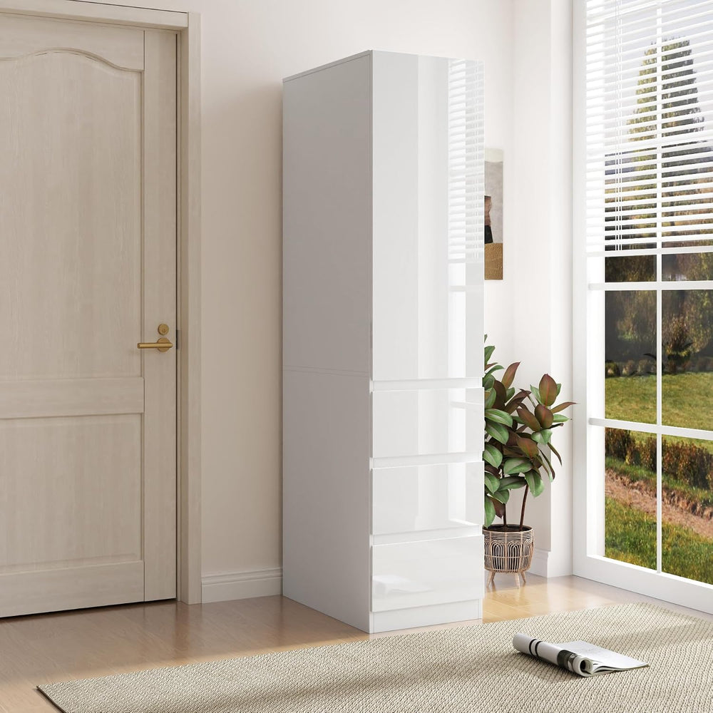 Polibi Freestanding Kitchen Pantry Cabinet with Door Rack, 3 Drawers & Ad...