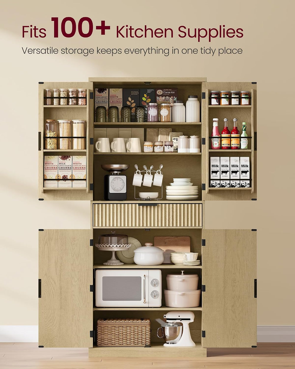 VASAGLE MAXE Collection - Pantry Cabinet, 70.6-Inch Tall Storage Cabinet with...