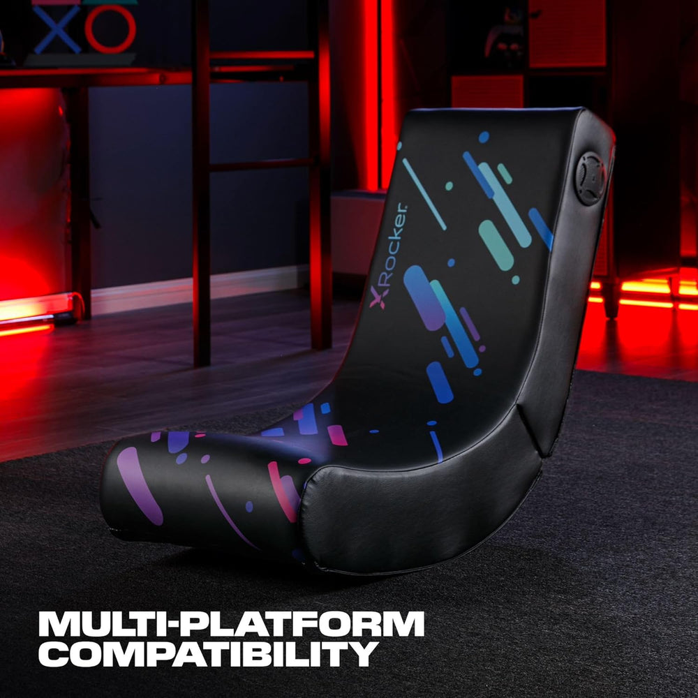 X Rocker Video Gaming Floor Rocker Chair, Built-in Audio, Foldable, for Gamer...