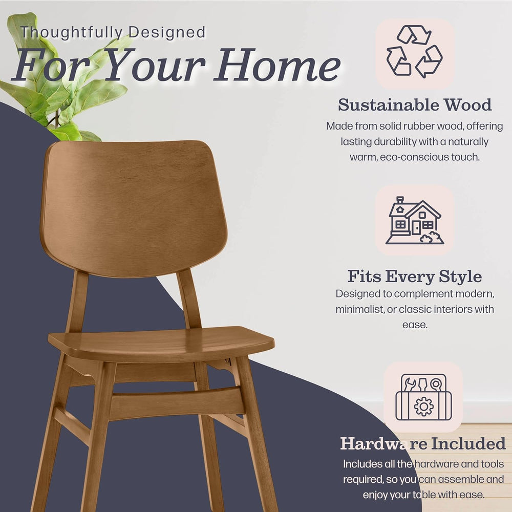 Alaterre Furniture Calais Dining – Mid Century Modern Set of 2 Dining Chairs ...