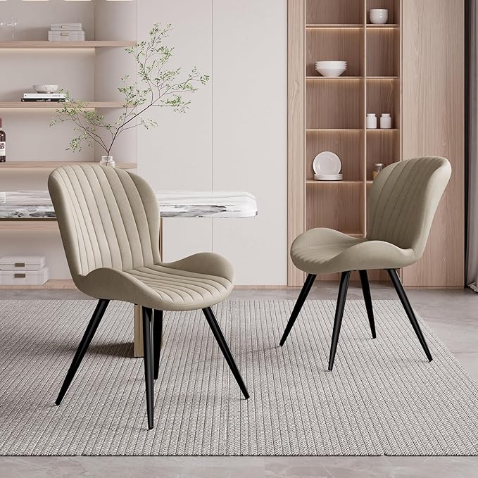 Nalupatio Dining Chairs Set of 2, Modern Dining Room Chairs Comfy Backrest Th...
