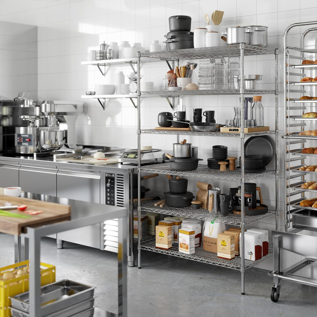 24" Deep x 42" Wide x 74" Height Wire Shelving Kit | 6-Tier | NSF Commercial Storage Rack Unit