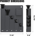 UNITEDPOWER Cable Tie Holder, Wall Mount Storage Rack Organizer for Workshop, Shed, Garage, Home, Fit Various Lengths Zip Tie