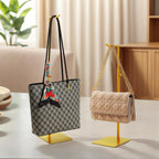 2Pcs Purse Holder, Adjustable Purse Display Stand , Golden Handbag Display Stand, Hanger Rack for Bags, Suitable for Desktops, Wardrobes and Commercial Storeshook Stand