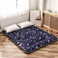 MAXYOYO Japanese Floor Mattress Futon Mattress, 4" Thicken Tatami Mat Sleeping Pad Foldable Roll Up Mat Boys Girls Dormitory Pad Kids Floor Lounger Pillow Bed, Charcoal Grey, Queen Size