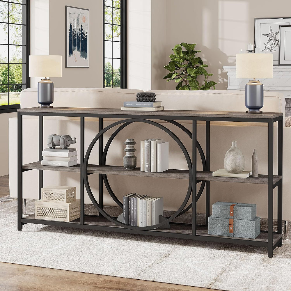 Tribesigns Extra Long Console Table, 70.9" Sofa Table with 3 Tier Shelve...