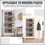 Windyun 2 Pcs 70 Large over The Door Shoe Organizer Hanging Shoe Rack for Closet Holder Gray Mesh Pockets Back to School Behind Door Hanger Storage Nonslip for Home Room School Dorm, Each 35 Pockets