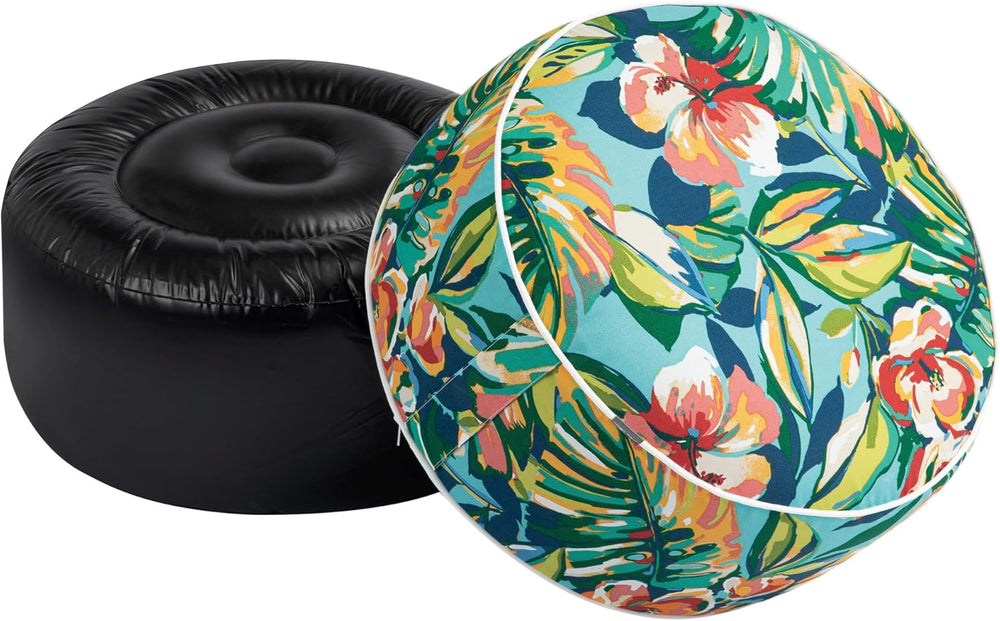 FUNHOME Inflatable Stool Ottoman Footrest with Handle, All Weather Footrest S...