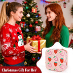 Strawberry Travel Jewelry Case Organizer, Small Jewelry Box For Rings Earrings Necklaces Lipsticks Storage Holder Case,Women Girl Birthday Christmas Gift