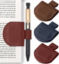SESENSE Magnetic Pen Holder for Notebook - 3 Pcs Leather Magnetic Bookmarks Holder for Reading Women, Book Lover Gifts for Bookish, Standard Size