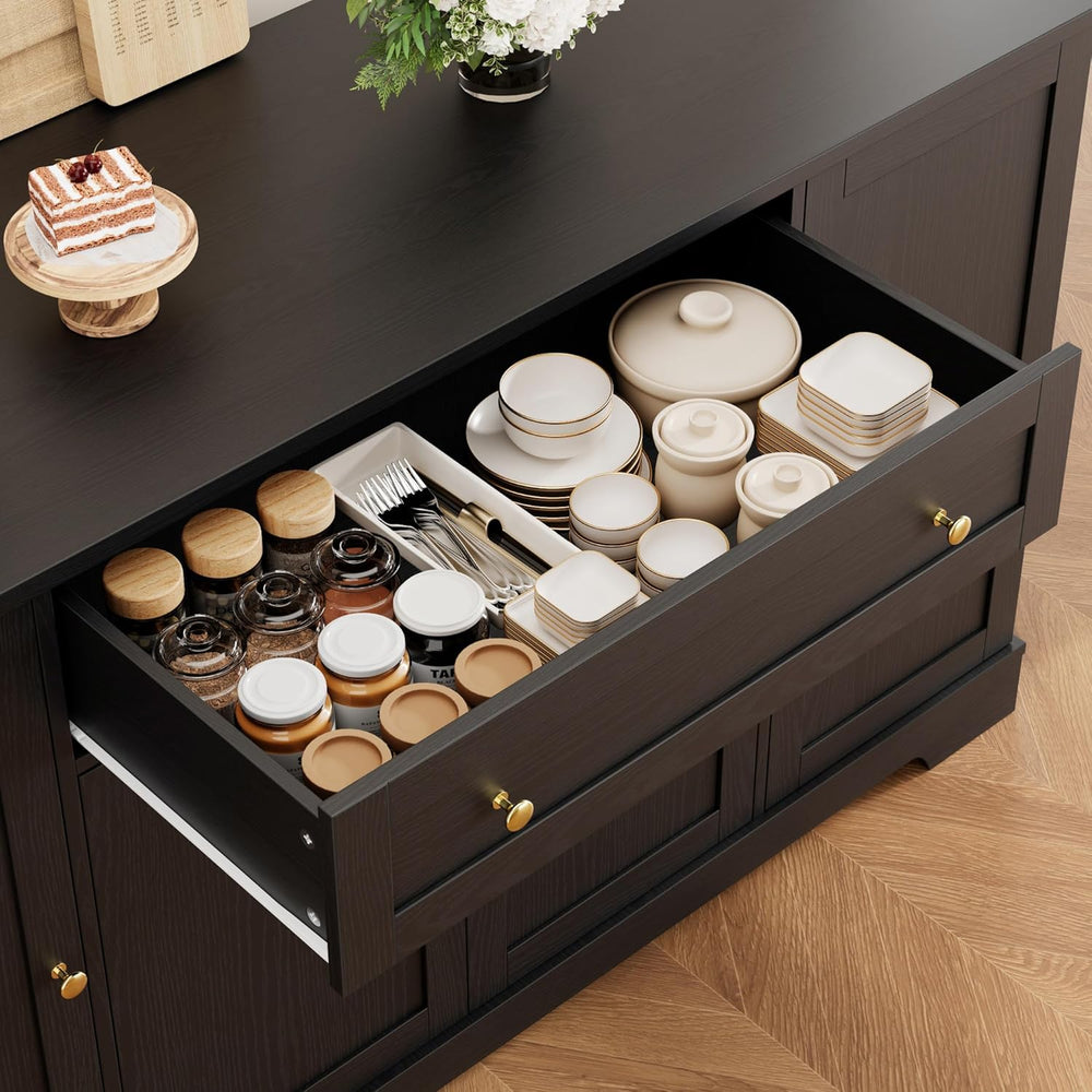 HITHOS 54" Buffet Cabinet with Storage, Modern Kitchen Buffet Sideboard ...