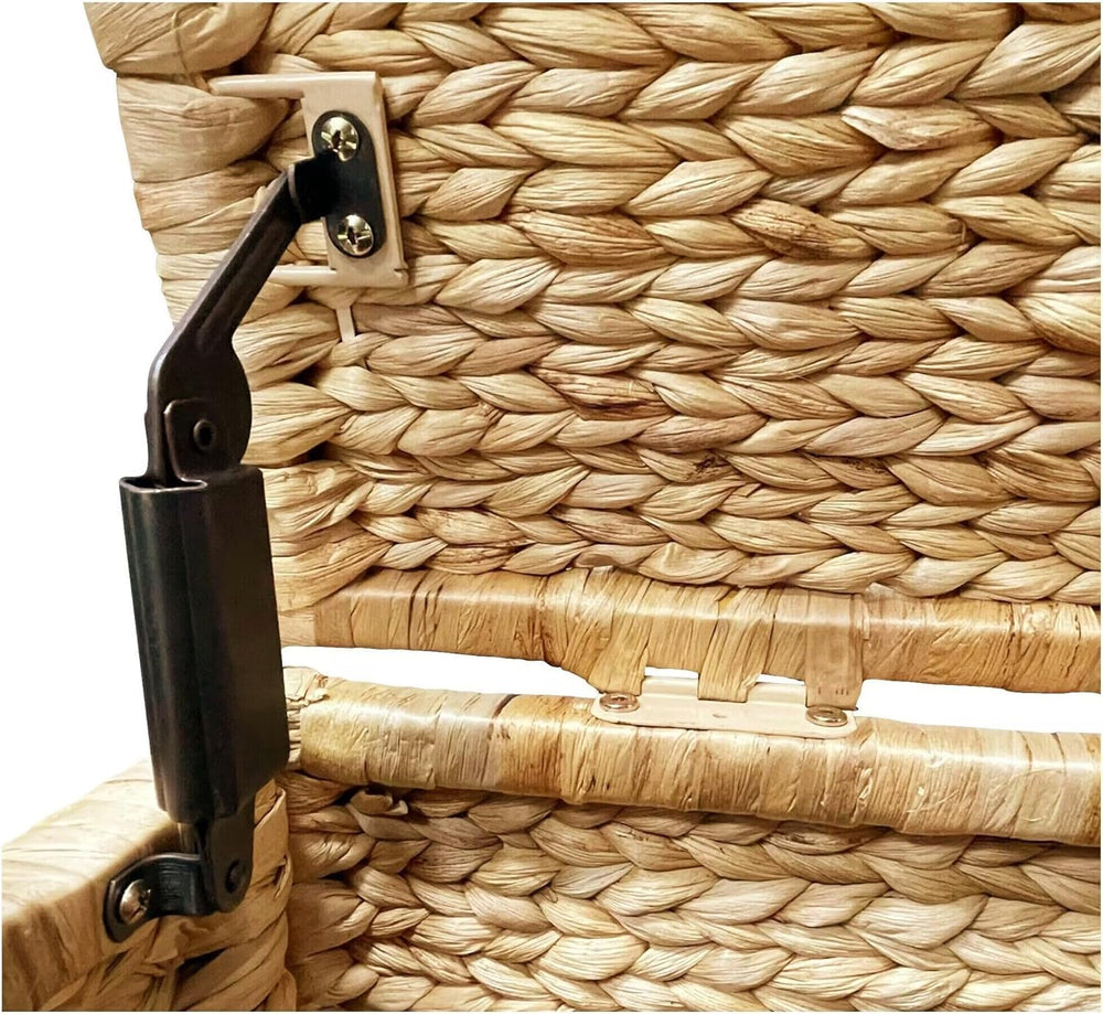 eHemco Water Hyacinth Wicker Storage Trunk, Natural, 30x17.5x17.5 Inches | Sa...