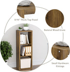 Cube Storage Organizer Bookcase, 3 Tier Decorative 11 inch Open Back Cubical Shelf with Thickened Border, Display Bookshelf for Living Room, Home Office, Sturdy Room (Brown, 3 Cube)