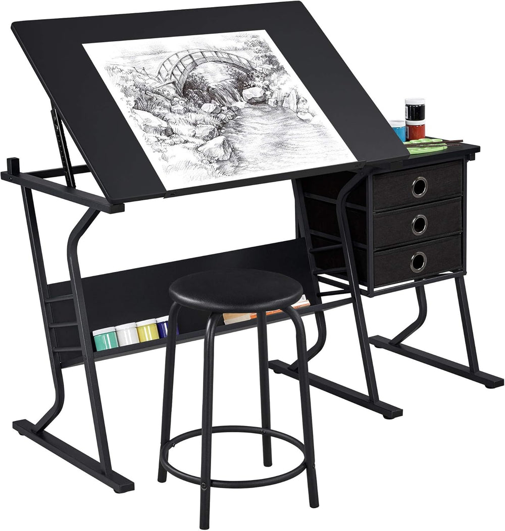 Topeakmart Height Adjustable Drafting Table Art Craft Desk Work Station Hobby...