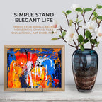TR-LIFE Plate Stands for Display - 4.5 Inch Plate Holder Display Stand + Metal Frame Holder Stand for Picture, Decorative Plate, Book, Photo Easel