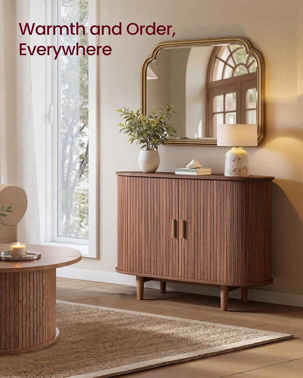 VASAGLE Storage Cabinet, Sideboard with Adjustable Shelves