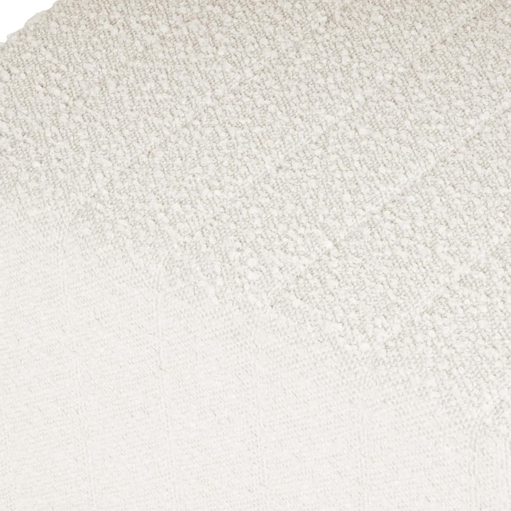 HomePop 19" Modern Channel Tufted Ottoman - Cream Boucle