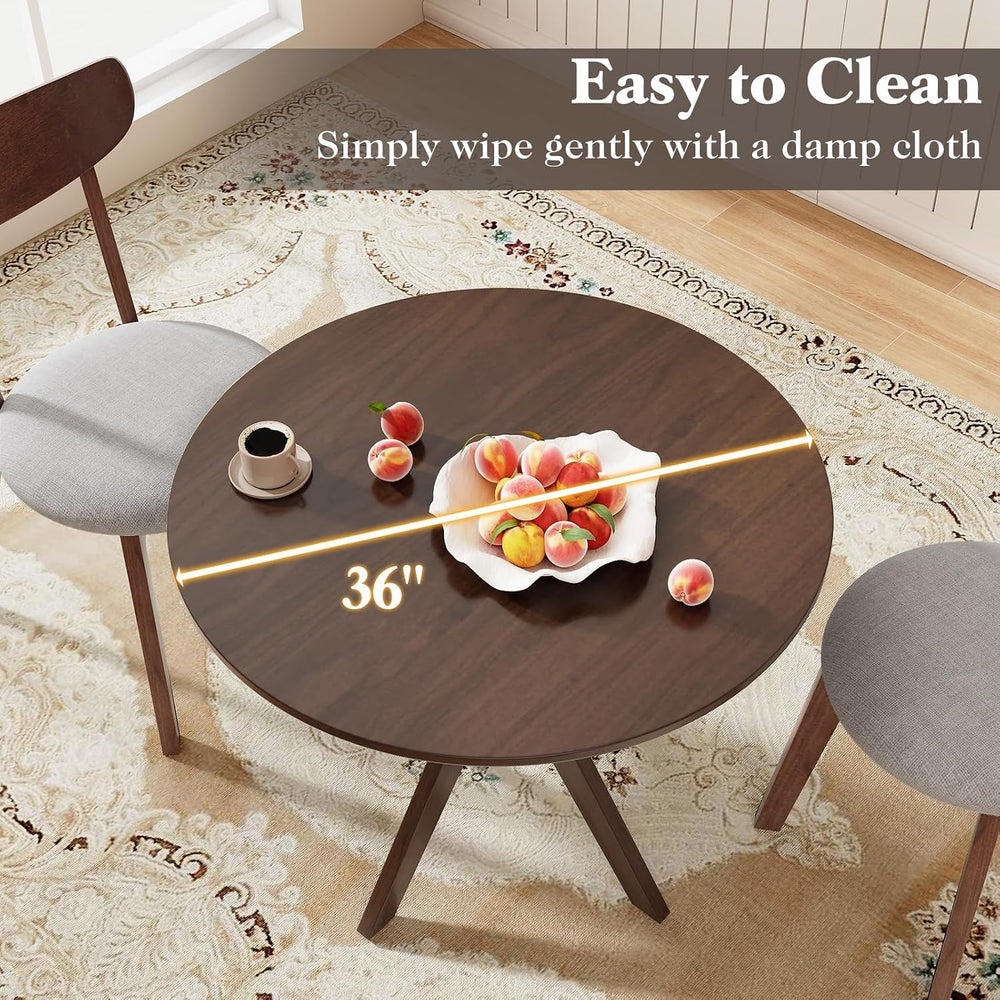 ERGOMASTER 5-Piece Dining Table Set for 4, 36" Kitchen Round Table with ...