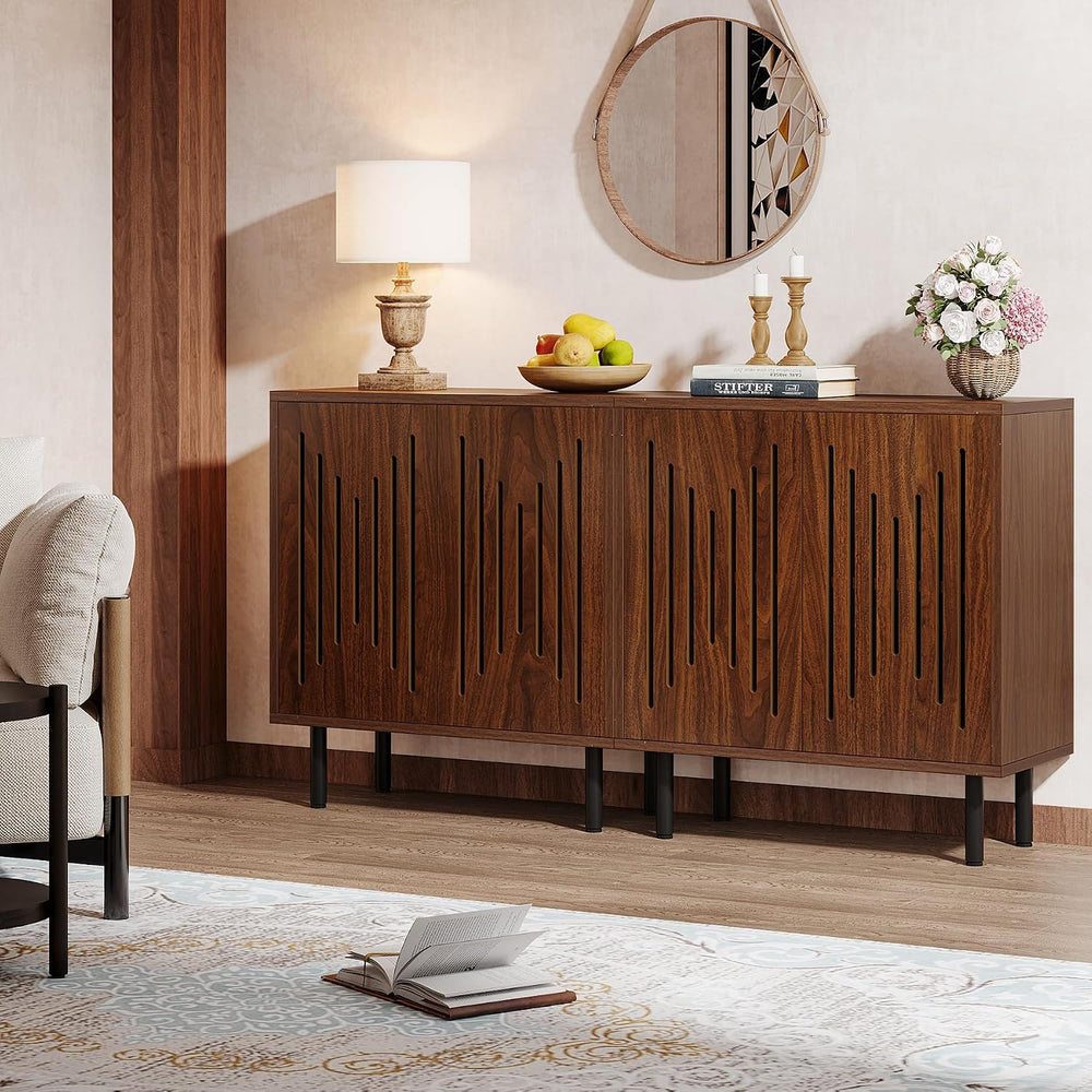 Tribesigns Set of 2 Sideboard Buffet with Storage, 59" Sideboard Cabinet