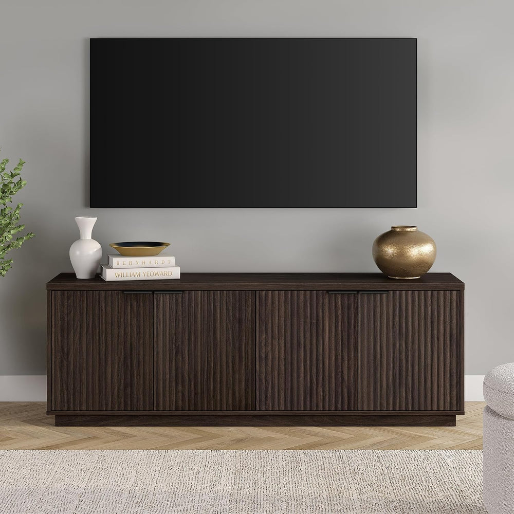 Henn&Hart 70" TV Stand for TVs up to 78", Rich Brown | Elegant ...