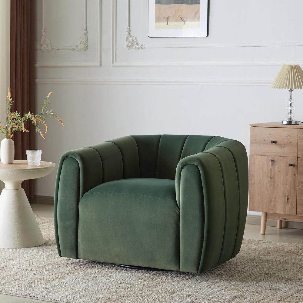 Christopher Knight Home Monroe Velvet Swivel Club Chair,Armchair with 360-Deg...