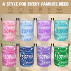 Custom Name Laundry Hamper, Personalized Laundry Basket with Name for Boys Girls Kids Men Women, Customized Name Dirty Clothes Basket Gifts for Clothes Toy Bathroom Bedroom Laundry Room Dorm