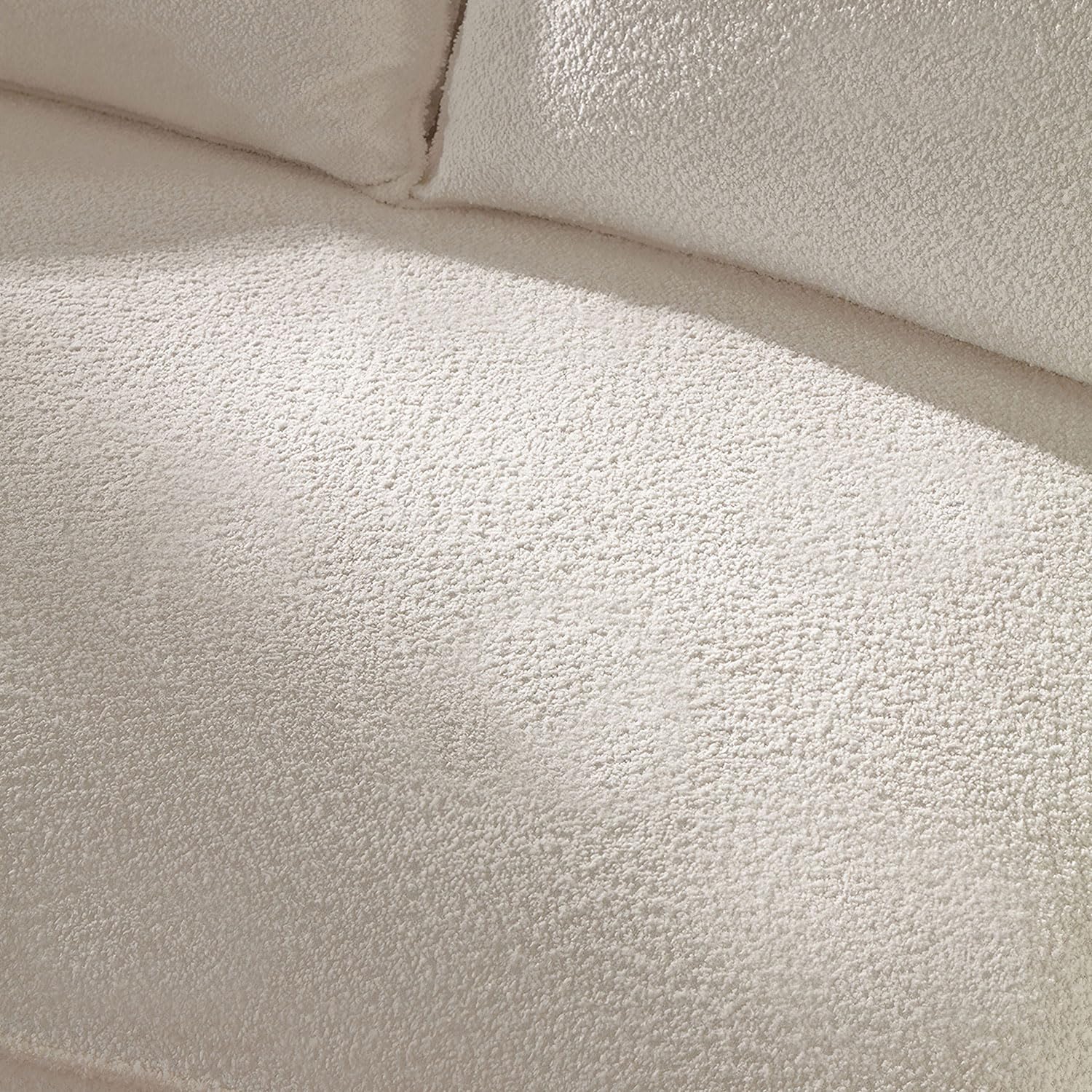 Oversized Curved Sectional Sofa, 125", 5-Seater, Upholstered, Boucle, Cloud | Boucle Upholstered Modular Couch with Chaise, Deep Seat Luxury Cloud Sofa, for Living Room, Apartment, Right Facing, Beige