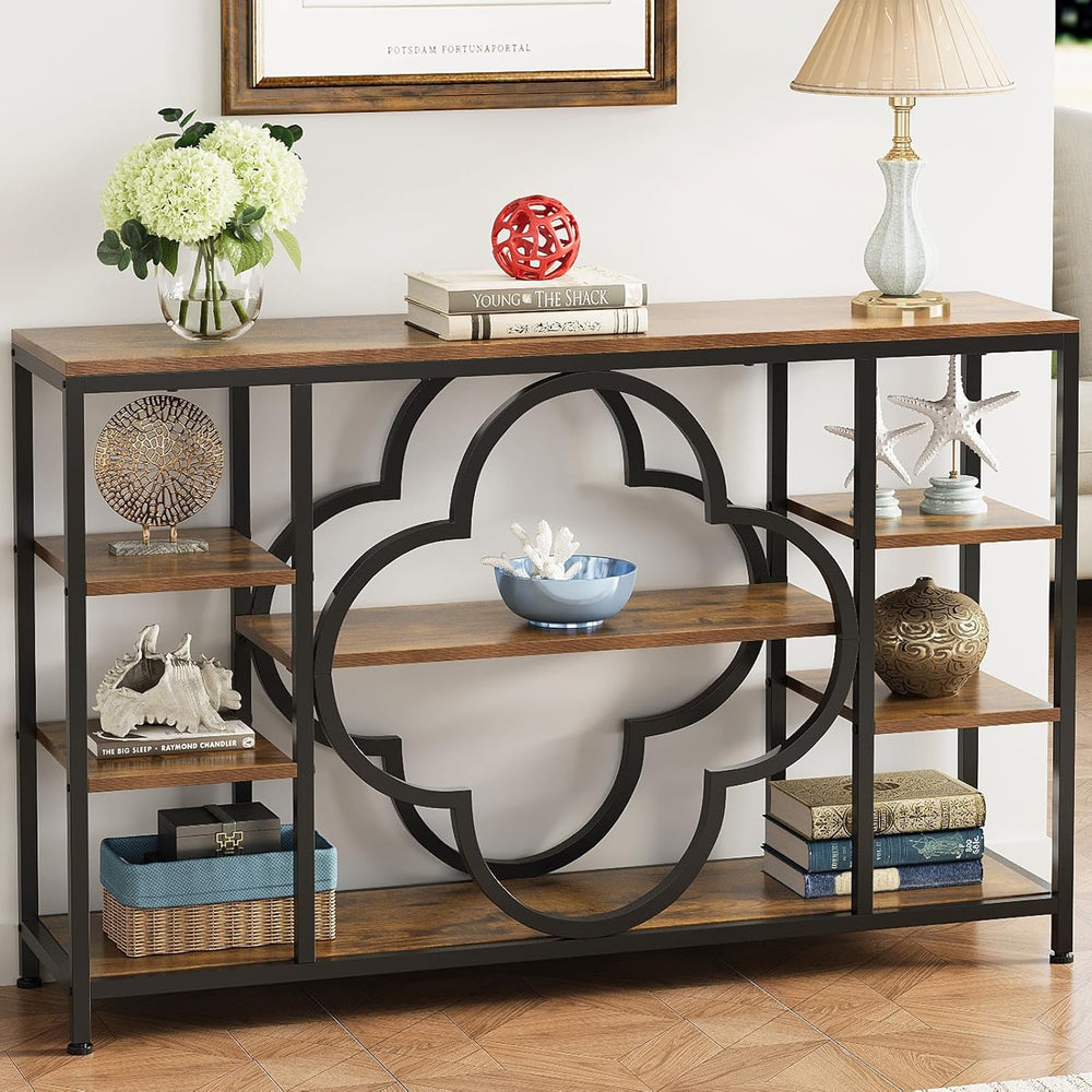 GiftGo 47" Farmhouse Console Tables for Entryway Retro Sofa Table Behind...
