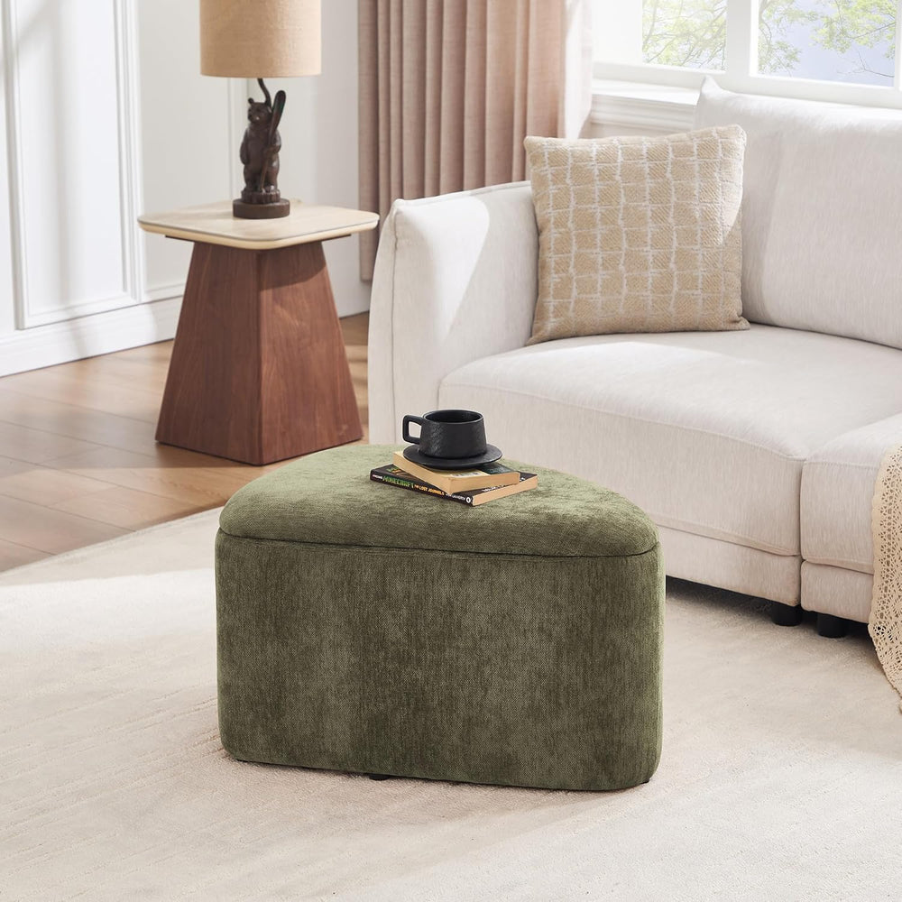 ONEVOG Storage Ottoman with Removable Lid, Modern Multifunctional Chenille Up...
