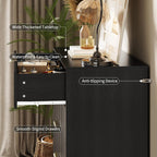 Garvee Fluted Dresser for Bedroom with 5 Drawers,32" Wide Modern Chest of Wooden Bedroom Chest with Metal Handle,Wide Clothes Storage Organizer,Closet Dresser & TV Stand for Living Room,Hallway,Black