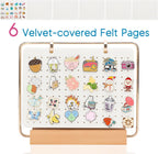 PACMAXI Display Organizers, Brooch Holder, Enamel Pin Pages for Store 180+ Pins, Collection Storage Calendar Wooden Stand With 6 Pages (Not Include Any Accessories) (White)
