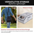 One set hat Storage for Baseball Caps,Gery Stackable box holds up to 18 Caps Hat Organizer for Closet, Black Baseball Cap and Adjustable Shoulder Strap, Hat Organizer Holder Bag for 6 Baseball Caps.