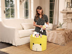 18x15 Inch Giraffe Basket, Open Cotton Rope Animal Storage Bin for Kids Bedroom Playroom, Cute Woven Laundry Basket, Yellow
