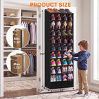 Ofiray-home Over the Door Shoe Organizer, 30-40 Pairs | Large & Deep Pockets, Fits Boots, Sneakers or Larger Shoes, Space-Saving, For Bedroom, Small Closet, Entryway