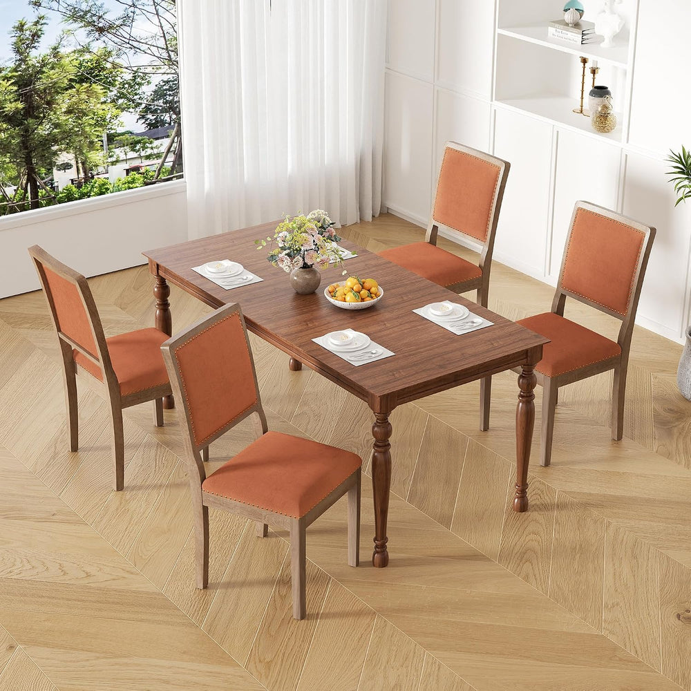 Dining Chairs Set of 2, Mid Century Modern Upholstered Dining Room Chairs, Fa...