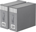 2 Pack Bed Sheet Closet Organizers and Storage,Sturdy Foldable Storage Containers with Window and Label,Storage and Organization for Bedding Sheets,Duvet Covers,Blankets (Grey)