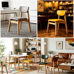 Dining Chairs, Comfortable Stool, Upholstered Dining Accent Side Chairs, Commercial Stool, Scratch Resistant, for Small Spaces Home Bedroom Study(Fruit Green)